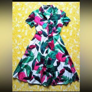 Hawaiian tropical print dress